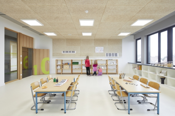 a|sh sander.hofrichter architekten, Bilinguale Montessori Schule Ingelheim © Markus Bachmann