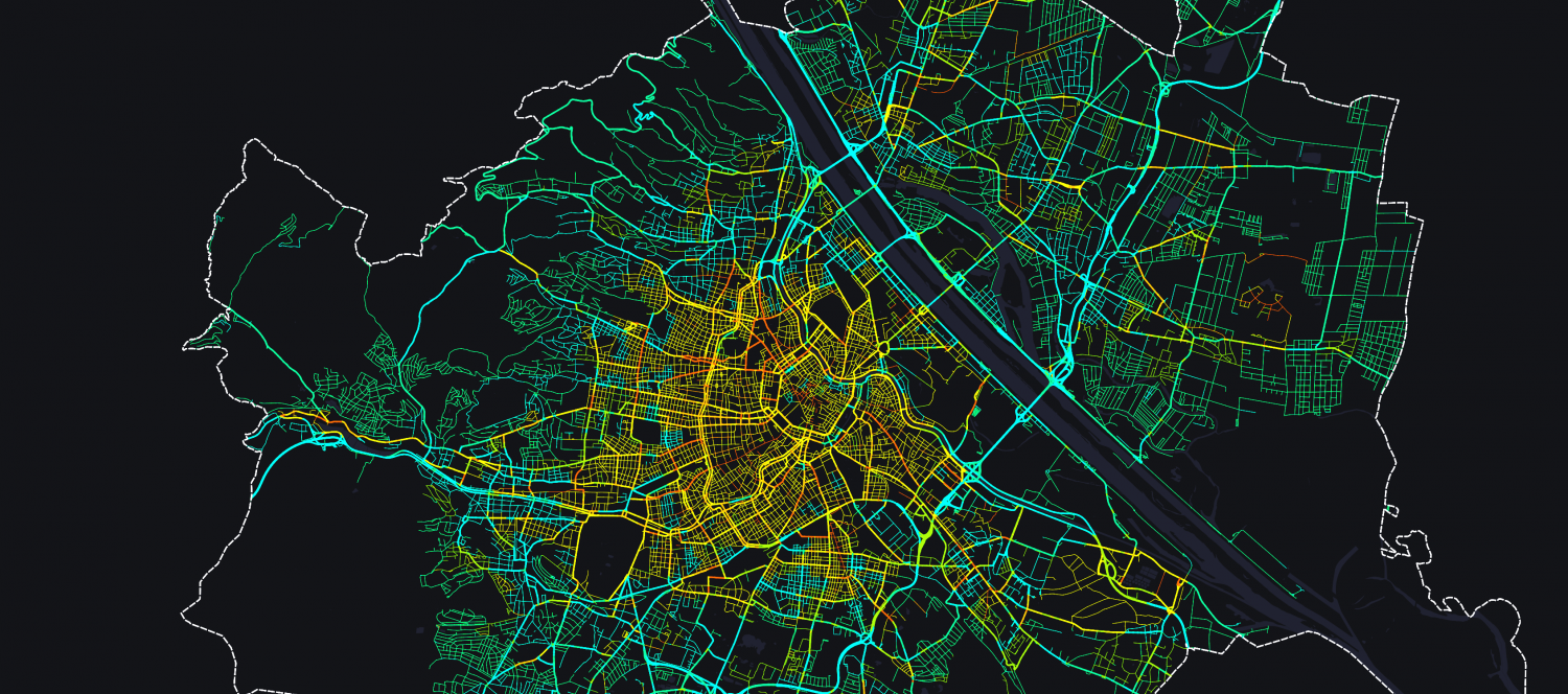 Plan von Wien über die Eignung von automatisierter Mobilität: gelb = schlecht, türkis = gut Grafik: Aggelos Soteropoulus