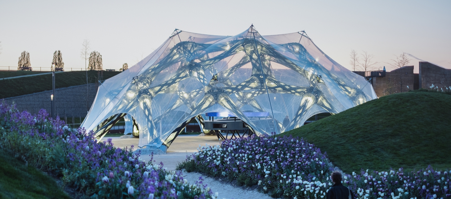 Biomimetischer Faserpavillon © BUGA Heilbronn